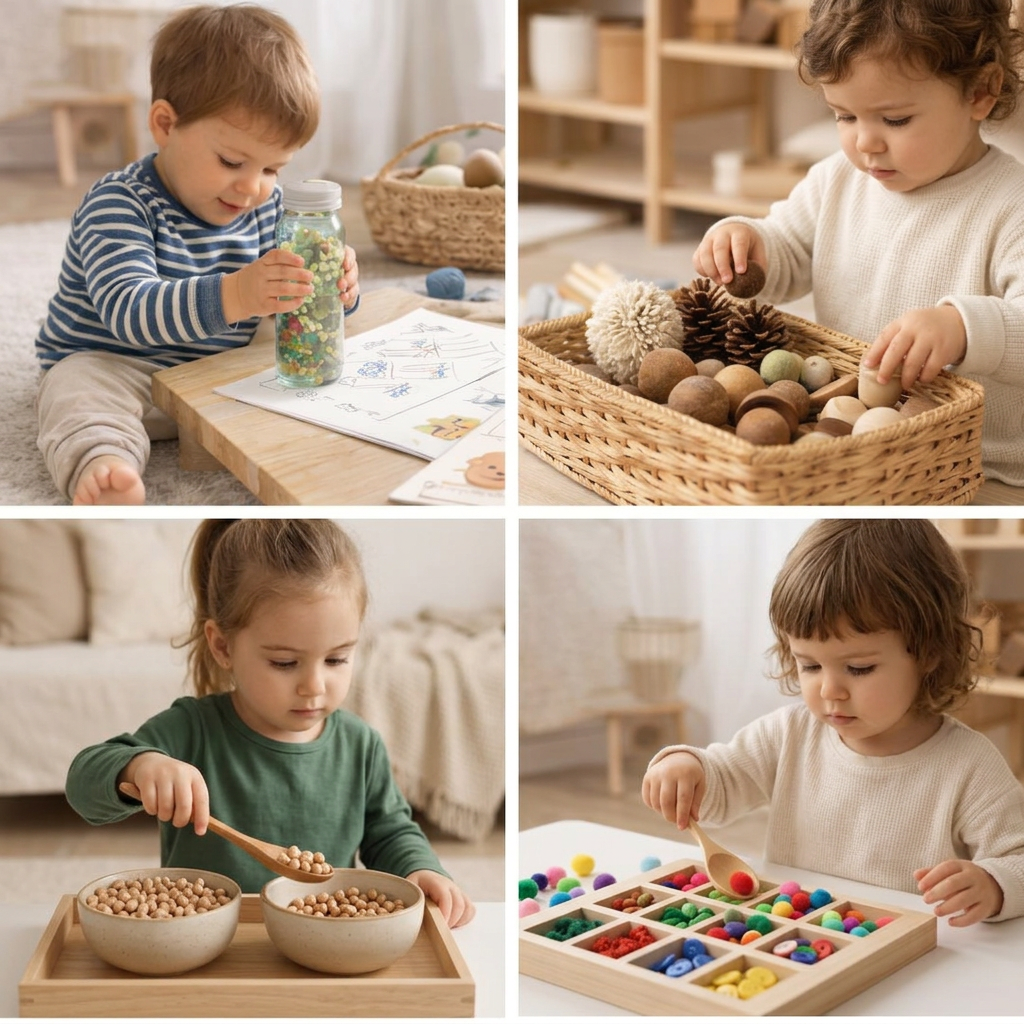 Bambini impegnati in quattro attività educative